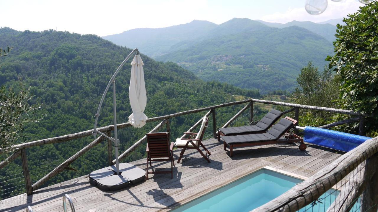 Piscina Con Vista Villa Bagni di Lucca Kültér fotó