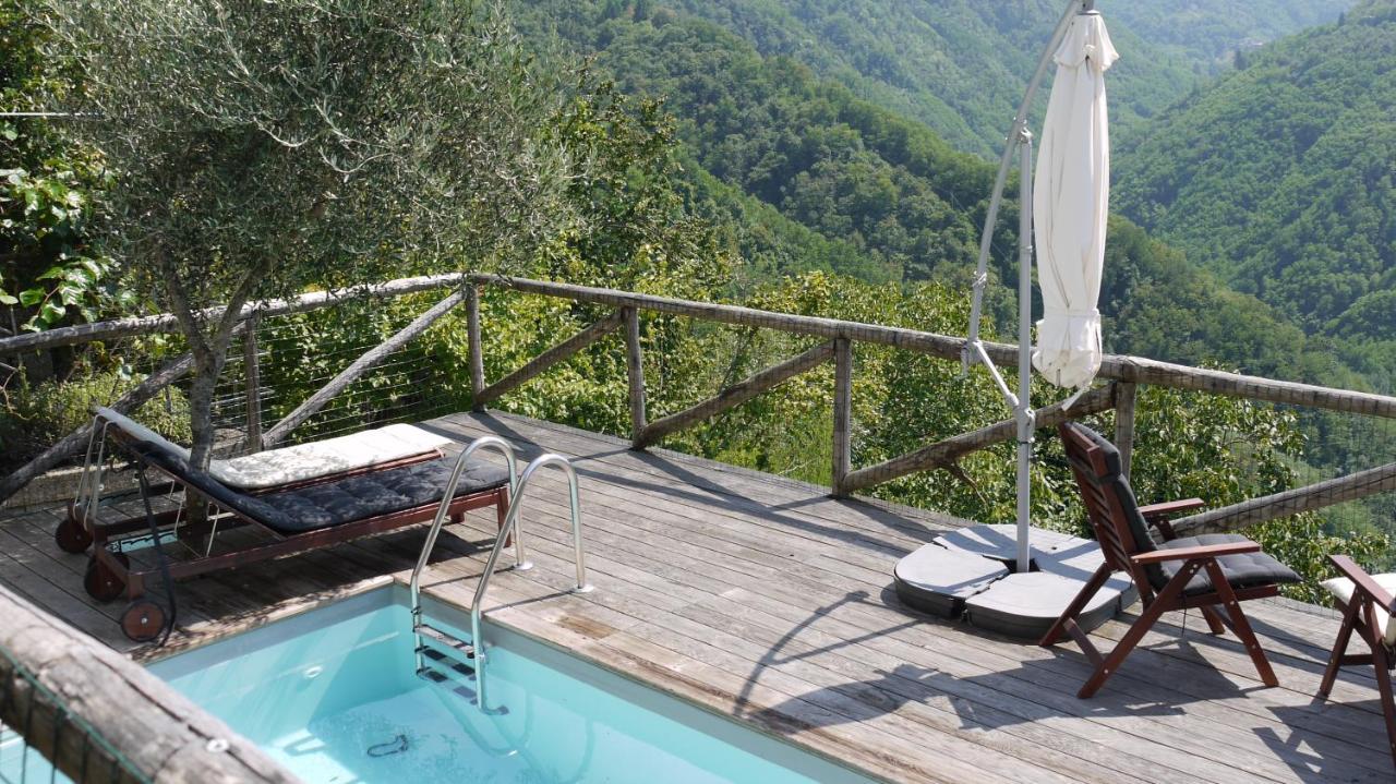 Piscina Con Vista Villa Bagni di Lucca Kültér fotó